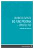 Business Events Bid Fund Program - Prospectus. Financial Year 2018/19