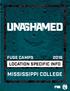 Cover MISSISSIPPI COLLEGE LOCATION SPECIFIC INFO FUGE CAMPS