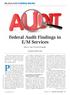 Federal Audit Findings in E/M Services. Here s a top 10 survival guide. BY MICHAEL CALAHAN, PA, MBA