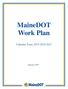 MaineDOT Work Plan. Calendar Years. January 201