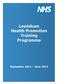 Lewisham Health Promotion Training Programme