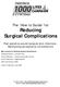 The How to Guide for Reducing Surgical Complications