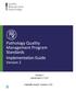 Pathology Quality Management Program Standards Implementation Guide