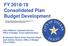 FY Consolidated Plan Budget Development
