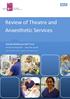 Review of Theatre and Anaesthetic Services