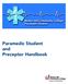 Paramedic Student and Preceptor Handbook