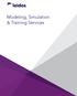 Modeling, Simulation & Training Services