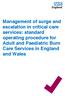 Management of surge and escalation in critical care services: standard operating procedure for Adult and Paediatric Burn Care Services in England and