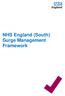NHS England (South) Surge Management Framework