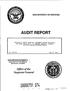 AUDIT REPORT. Office of the Inspector General. Aareoo~io- I«? 1 DEPARTMENT OF DEFENSE