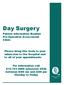 Day Surgery. Patient Information Booklet Pre-Operative Assessment Clinic