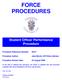 FORCE PROCEDURES. Student Officer Performance Procedure