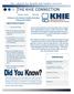 THE KHIE CONNECTION. Welcome to the Kentucky Health Information Exchange Newsletter! Inside this issue: Special Points of Interest