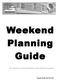 Weekend Planning Guide