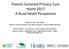 Patient Centered Primary Care Home 2017 A Rural Heath Perspective
