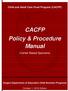 CACFP Policy & Procedure Manual