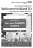 Acute General Medicine Welcome to Ward 7D