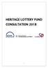 HERITAGE LOTTERY FUND CONSULTATION 2018