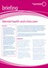 Mental health and crisis care. Background