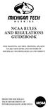 NCAA RULES AND REGULATIONS GUIDEBOOK