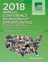 ANNUAL CONFERENCE SPONSORSHIP OPPORTUNITIES Building for the Future September 12-14, 2018