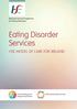 Eating Disorder Services HSE MODEL OF CARE FOR IRELAND