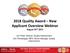 2018 Quality Award New Applicant Overview Webinar August 22 nd 2017