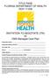 TITLE PAGE FLORIDA DEPARTMENT OF HEALTH DOH INVITATION TO NEGOTIATE (ITN) for CMS Managed Care Plan