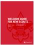 WELCOME GUIDE FOR NEW SCOUTS