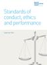 Standards of conduct, ethics and performance