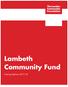 ocume Lambeth Community Fund Fund guidelines