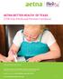 AETNA BETTER HEALTH OF TEXAS STAR Kids (Medicaid) Member Handbook