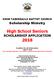 High School Seniors SCHOLARSHIP APPLICATION 2018