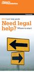Community Law help guide. Need legal help? Where to start