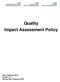 Quality Impact Assessment Policy
