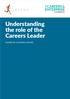 Understanding the role of the Careers Leader. A guide for secondary schools