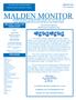 MALDEN MONITOR MALDEN COUNCIL ON AGING STAFF PROGRAMS T J C M M S C C. Letter from the Staff of the Malden Senior Community Center