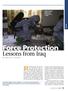 Force Protection. Referring to the war on terror, Lessons from Iraq. Forum. By P H I L L I P G. P A T T E E