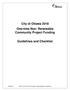 City of Ottawa 2018 One-time Non- Renewable Community Project Funding Guidelines and Checklist