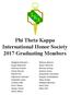 Phi Theta Kappa International Honor Society 2017 Graduating Members