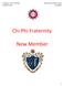 Chi Phi Fraternity. New Member