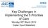 Key Challenges in Implementing the 5 Priorities of Care. Monday 30 th March 2015 Cedar Court Wakefield