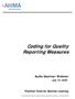 Coding for Quality Reporting Measures