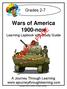 Grades 2-7. Wars of America 1900-now Learning Lapbook with Study Guide SAMPLE PAGE. A Journey Through Learning