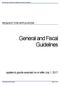 General and Fiscal Guidelines