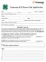 Tennessee 4-H Honor Club Application