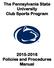 The Pennsylvania State University Club Sports Program Policies and Procedures Manual