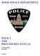 BOISE POLICE DEPARTMENT POLICY AND PROCEDURES MANUAL
