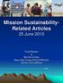 Mission Sustainability- Related Articles