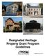 Designated Heritage Property Grant Program Guidelines